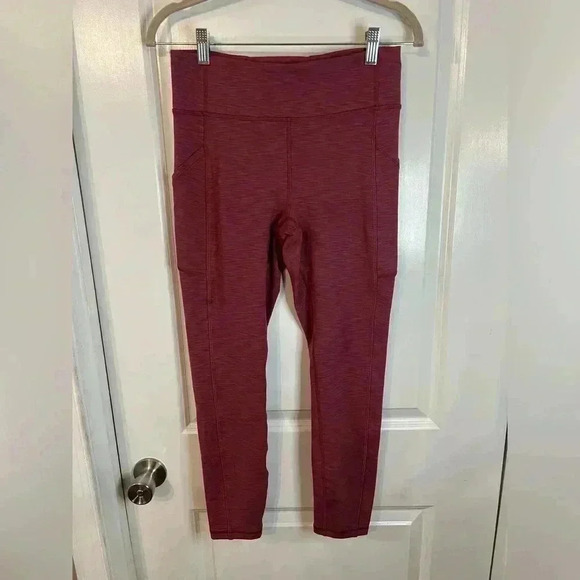 Lululemon Women’s 25” Red Invigorate High-Rise Tights Leggings - Size 8 - Picture 1 of 6